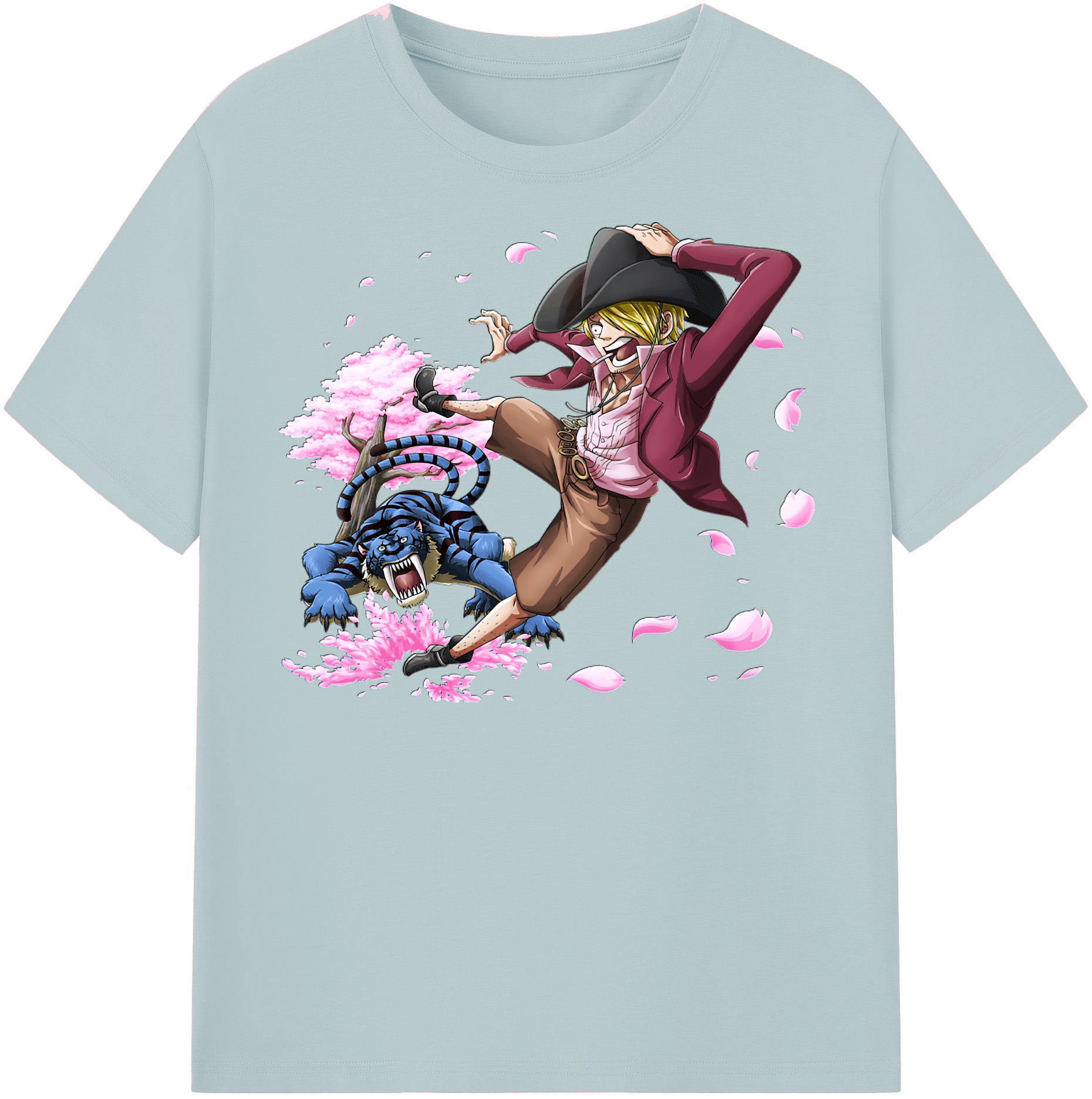 ワンピース サンジ ONE PIECE Sanji 綿100％半袖Tシャツ（フロントプリント）